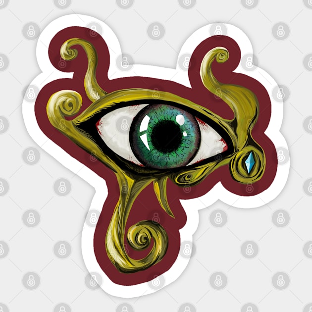 Eye of God Horus Sticker by Markyartshop